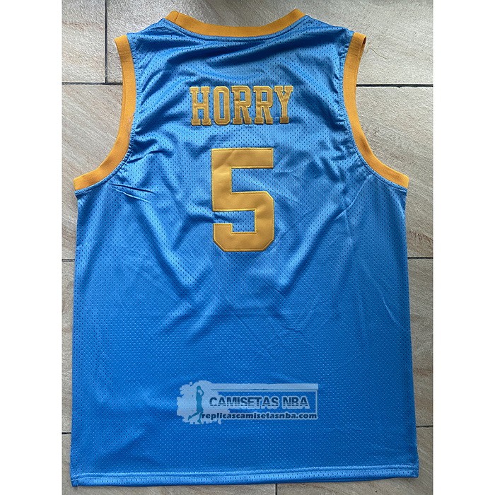 Camiseta Los Angeles Lakers Robert Horry NO 5 Mitchell & Ness 2001-02 Azul